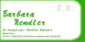 barbara mendler business card